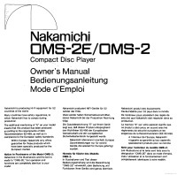 Nakamichi OMS-2-OMS-2E-Owner-Manual
